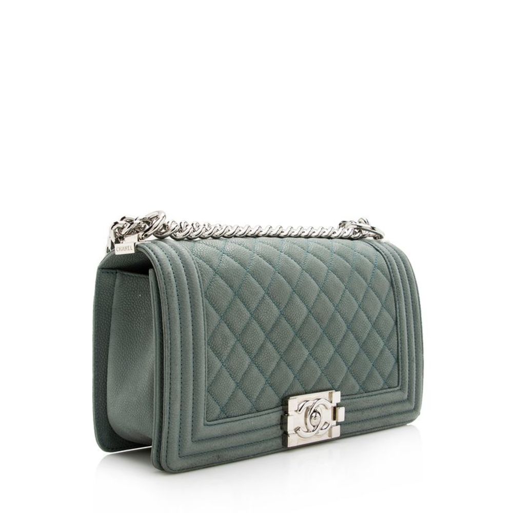 Chanel Matte Caviar Leather Old Medium Boy Bag - FINAL SALE - Picture 2 of 15